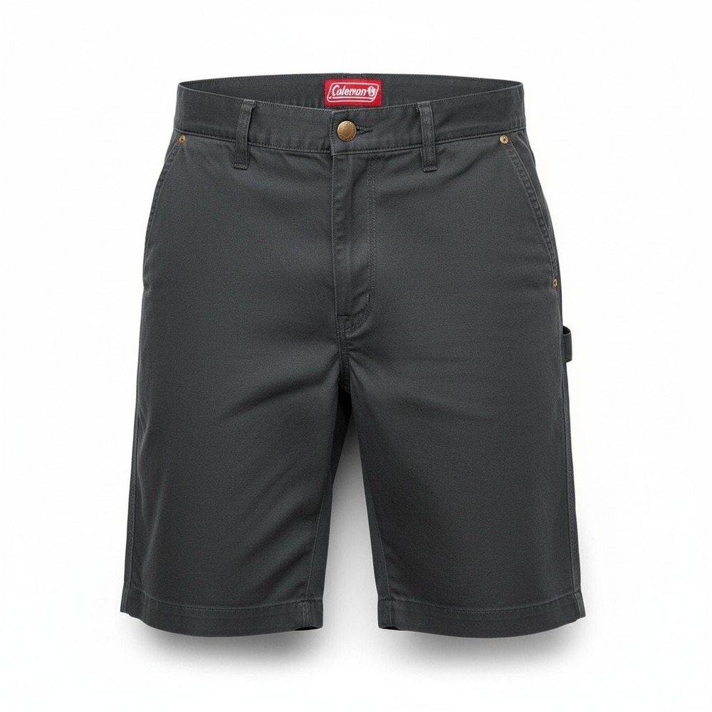 Coleman Smokey Trout Stretch Canvas Shorts Mens 38 Workwear Outdoor Hiking Grey